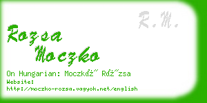 rozsa moczko business card